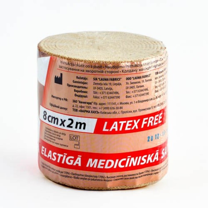 LAUMA ELASTĪGĀ SAITE 8cm X 2,0m LATEX FREE